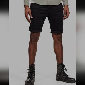 G-STAR RAW Men's 3301 Slim Casual Jean Shorts, Black  30 new